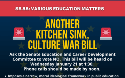 SB 88: Various Education Matters – Another Kitchen Sink Culture War Bill